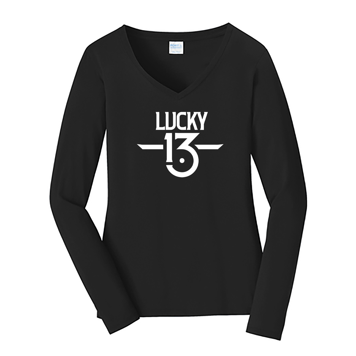 Lucky 13 Creative Ladies Long Sleeve Fan Favorite V-Neck Tee