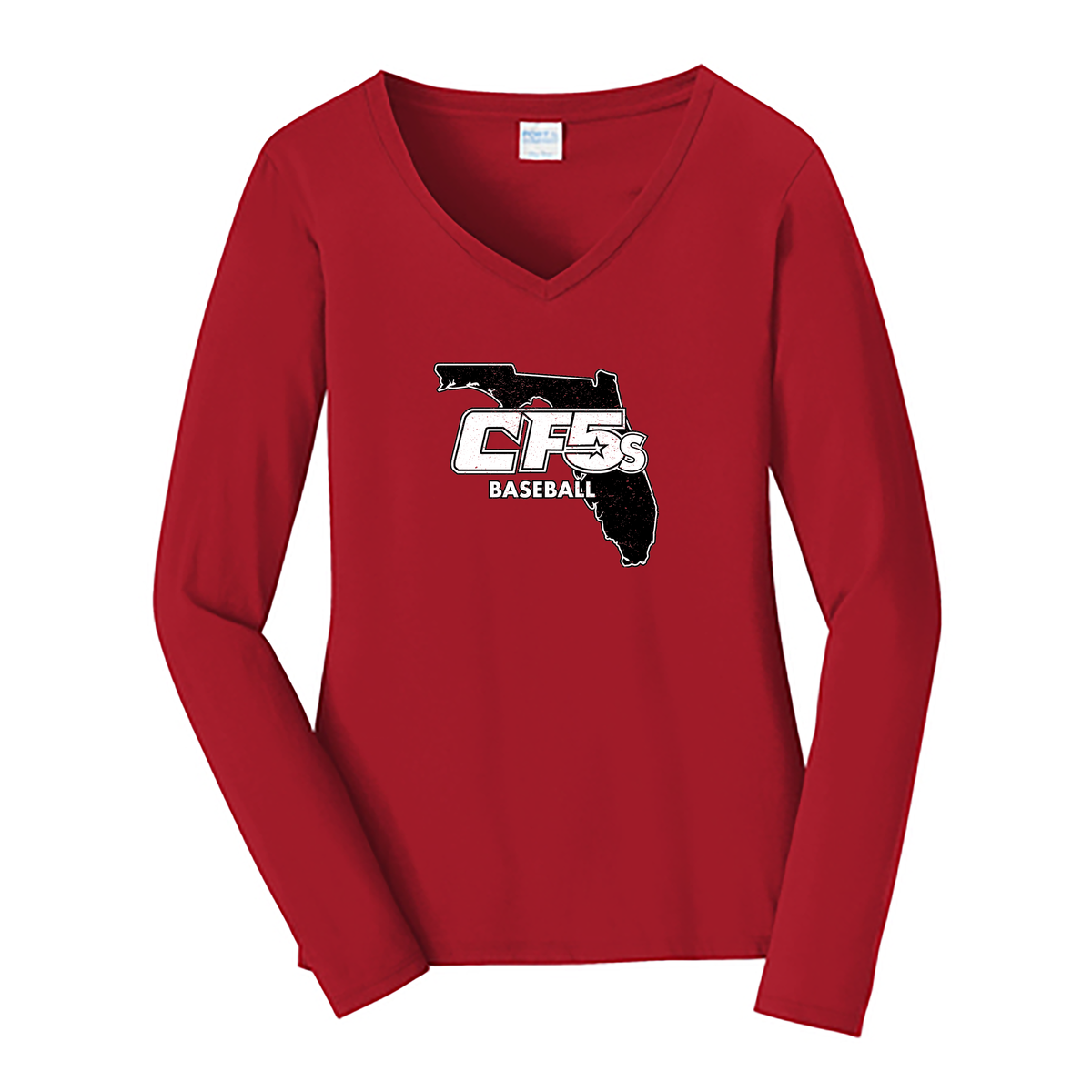 Central Florida Fives Ladies Long Sleeve Fan Favorite V-Neck Tee