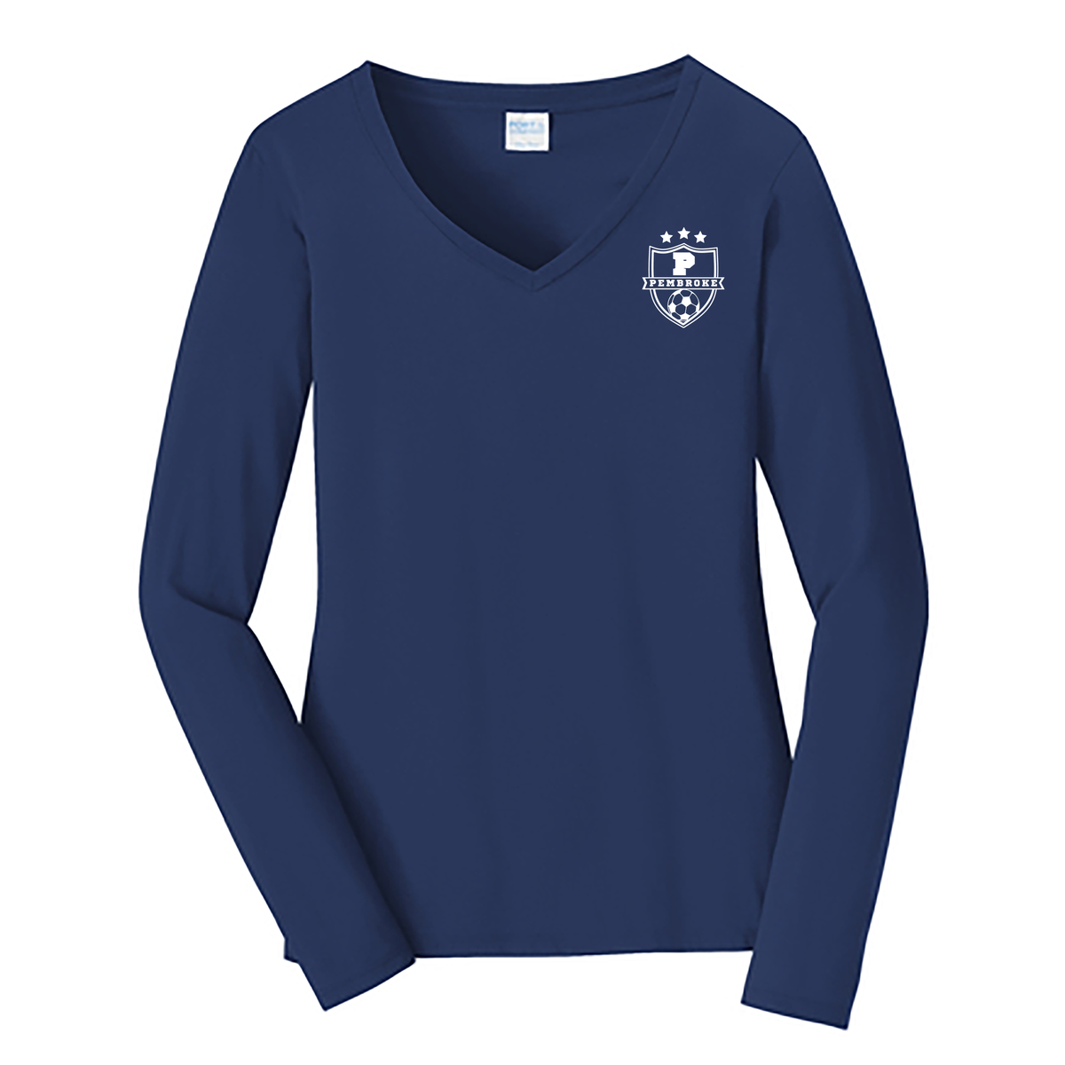 Pembroke Soccer Ladies Long Sleeve Fan Favorite V-Neck Tee