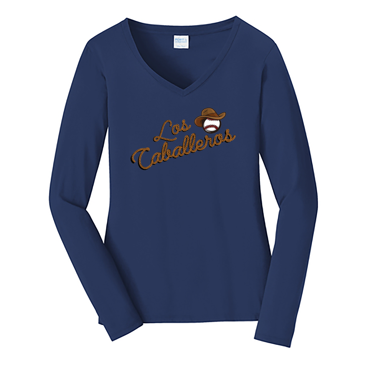 Caballeros Baseball Ladies Long Sleeve Fan Favorite V-Neck Tee