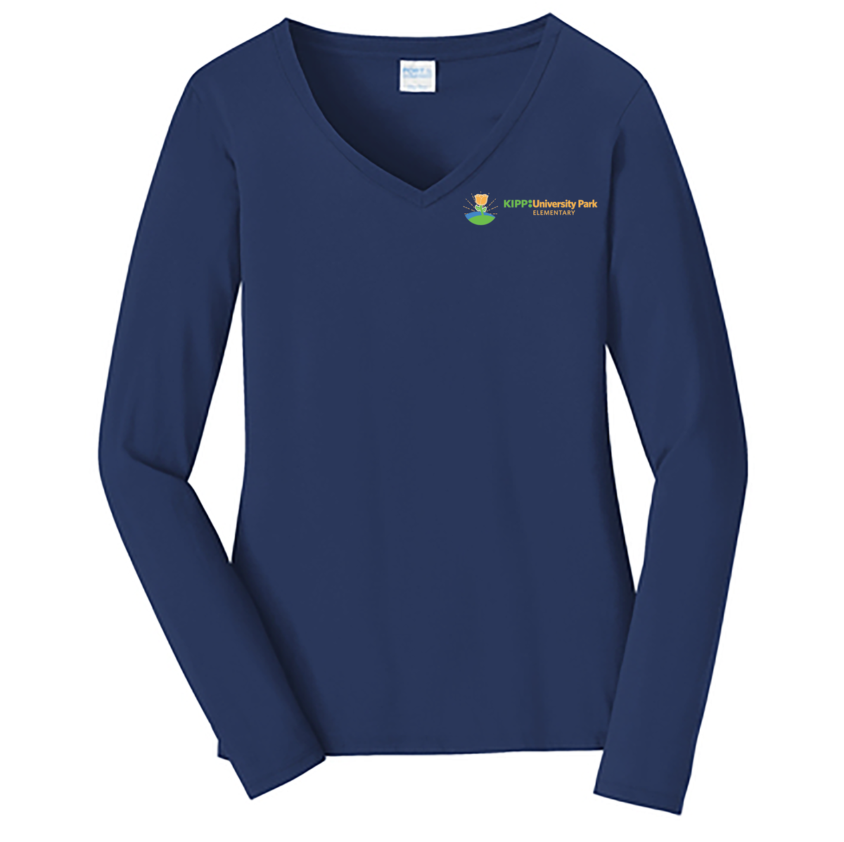 KIPP: University Park Elementary Ladies Long Sleeve Fan Favorite V-Neck Tee