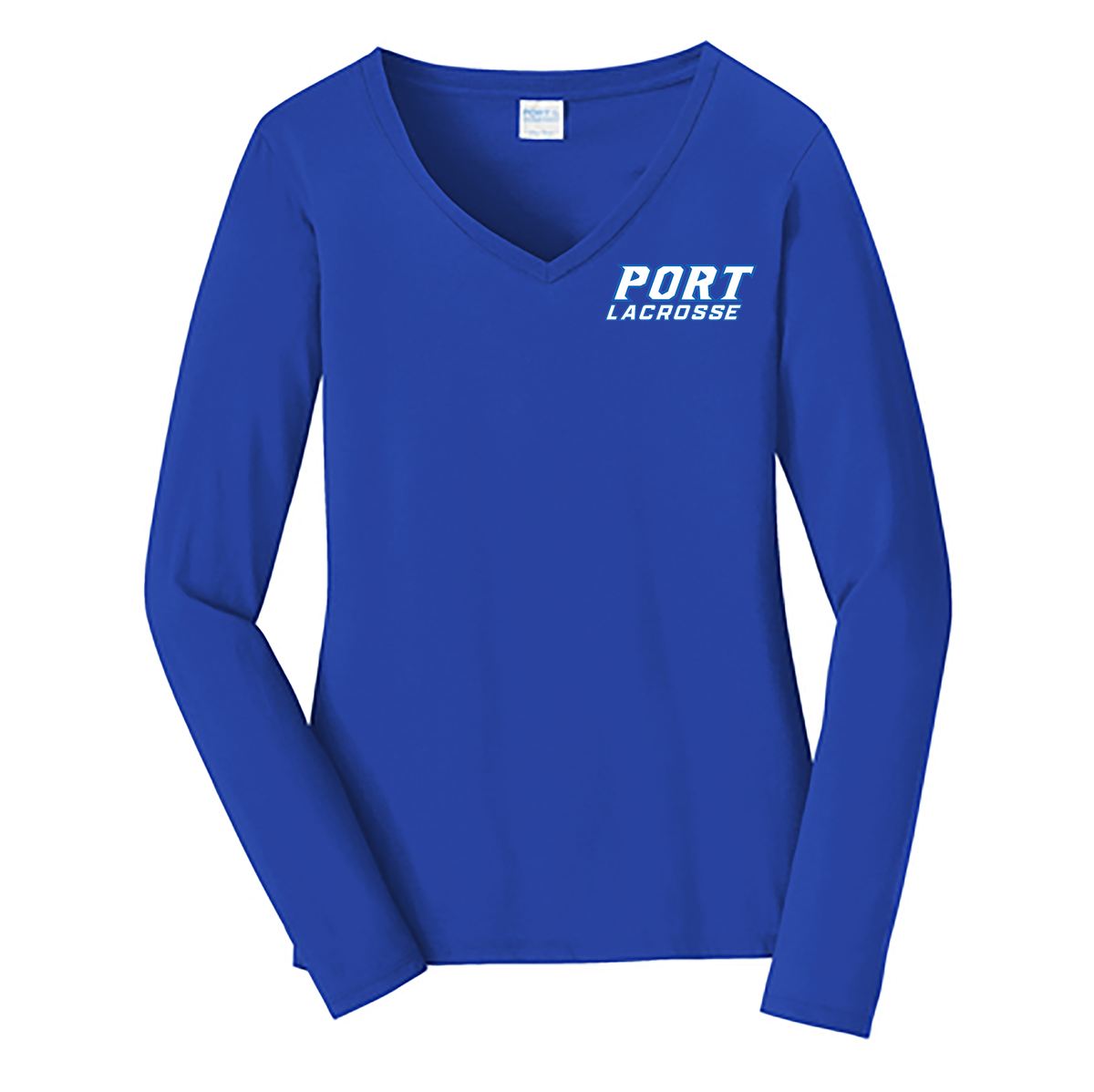 Port Washington Boys Lacrosse Ladies Long Sleeve Fan Favorite V-Neck Tee