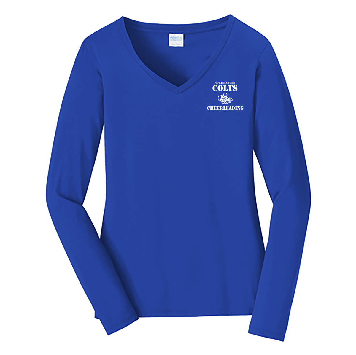 North Shore Colts Football & Cheer Ladies Long Sleeve Fan Favorite V-Neck Tee