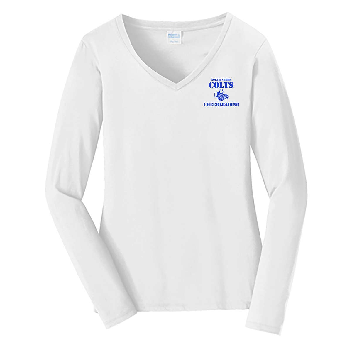 North Shore Colts Football & Cheer Ladies Long Sleeve Fan Favorite V-Neck Tee