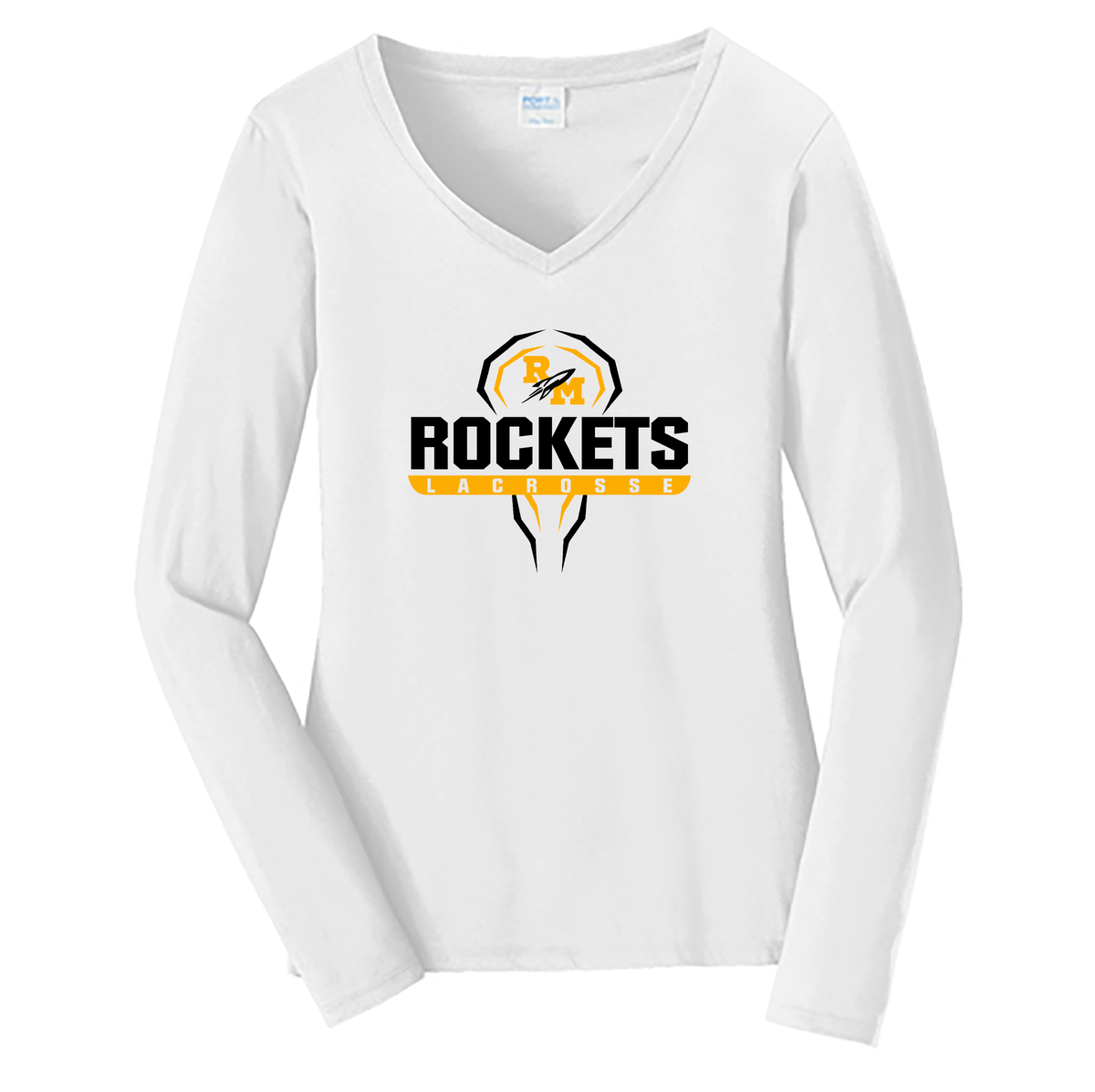 Richard Montgomery Rockets Lacrosse Ladies Long Sleeve Fan Favorite V-Neck Tee