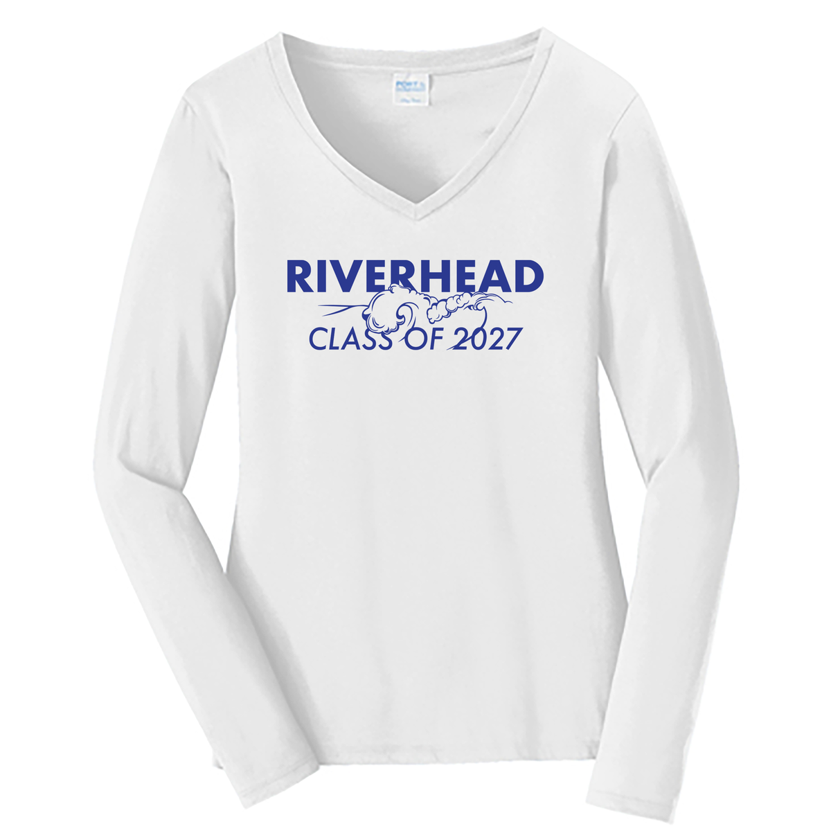 Riverhead Class of 2027 Ladies Long Sleeve Fan Favorite V-Neck Tee