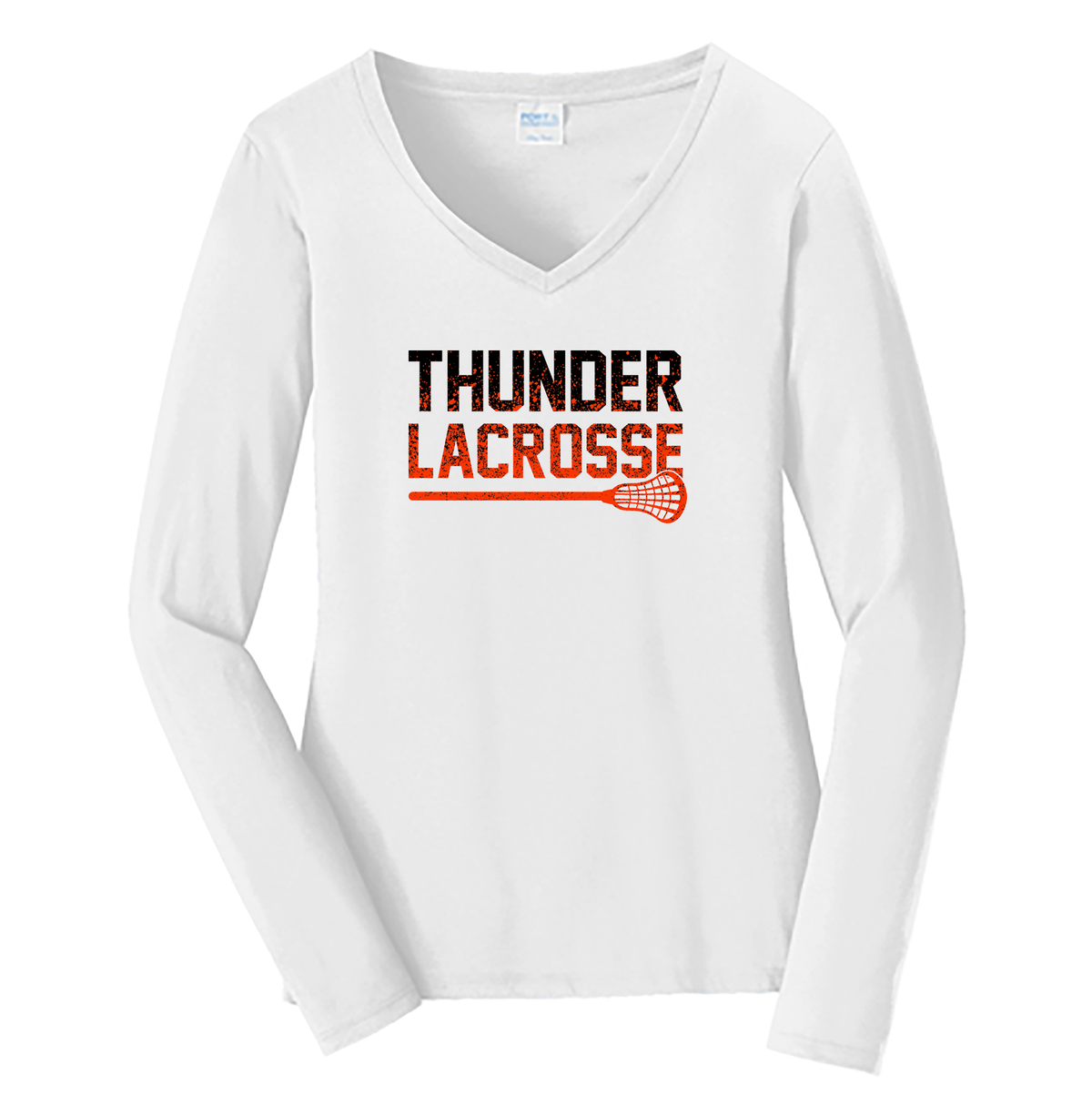 Jersey Thunder Lacrosse Ladies Long Sleeve Fan Favorite V-Neck Tee