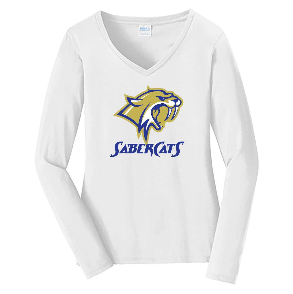 Waterford Sabercats Football Ladies Long Sleeve Fan Favorite V-Neck Tee