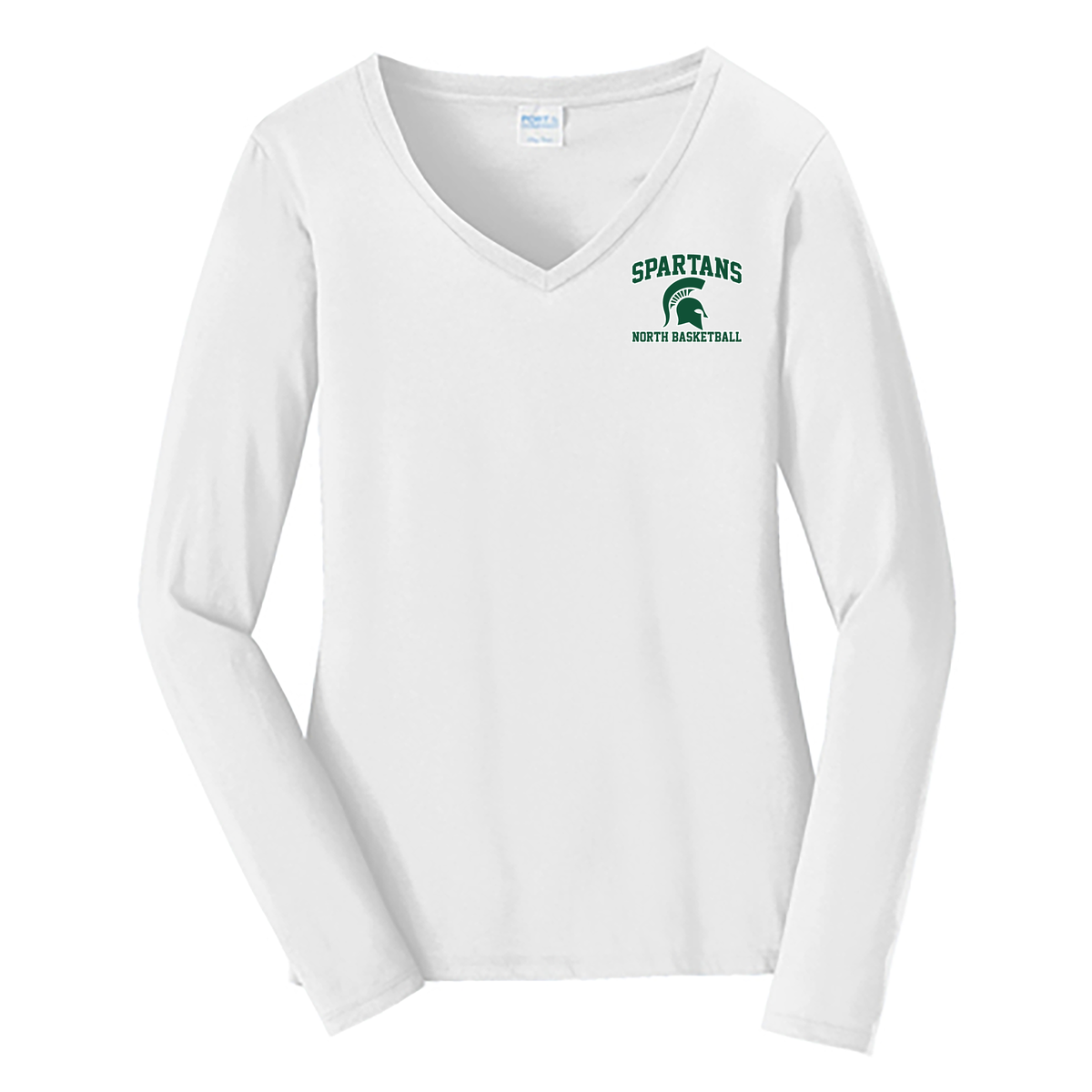 Valley Stream North Basketball Ladies Long Sleeve Fan Favorite™ V-Neck Tee