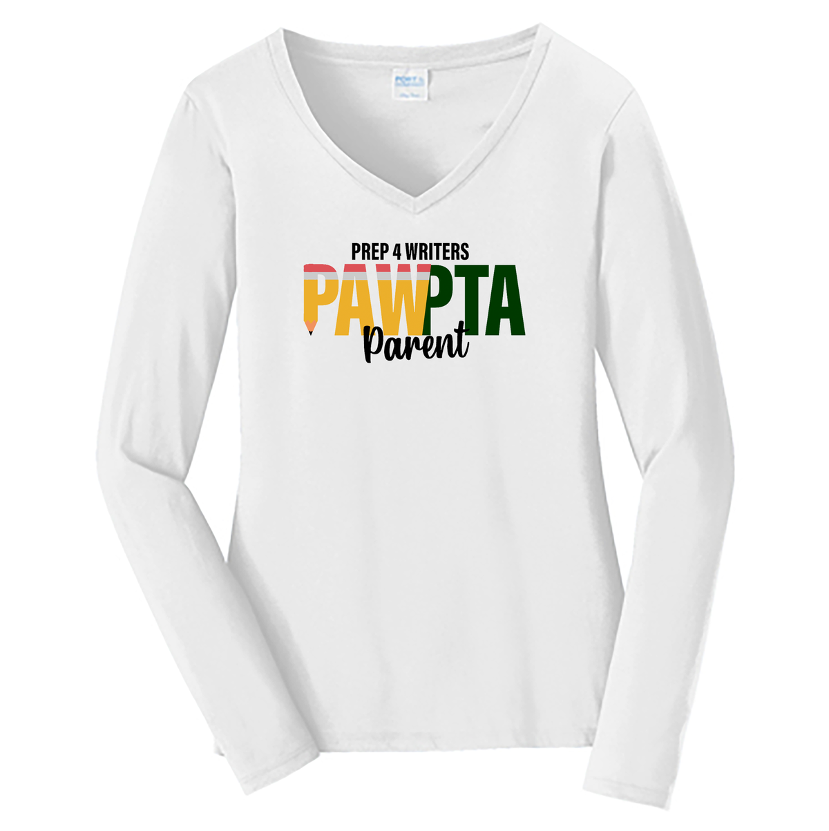 PAW PTA Parent Ladies Long Sleeve Fan Favorite V-Neck Tee