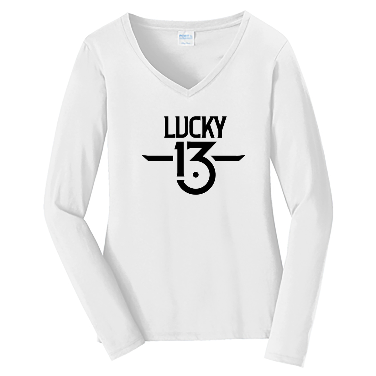 Lucky 13 Creative Ladies Long Sleeve Fan Favorite V-Neck Tee