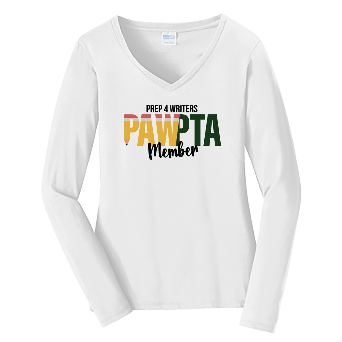 PAW PTA Member Ladies Long Sleeve Fan Favorite V-Neck Tee