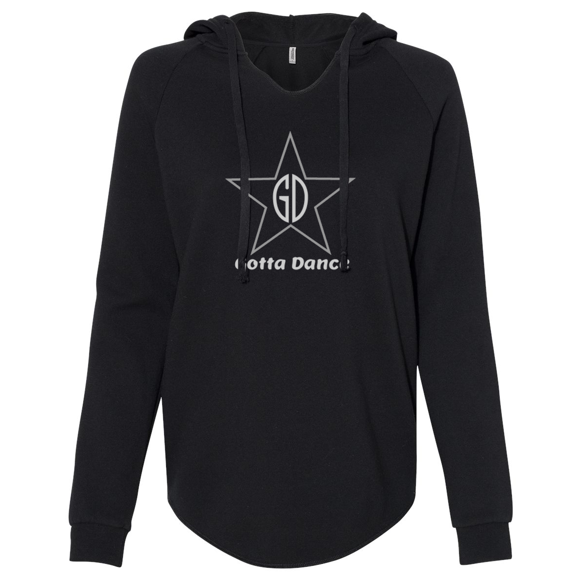 Gotta Dance Independent Glitter Logo Women’s Lightweight California Wave Wash Hooded Sweatshirt *GLITTER LOGO*