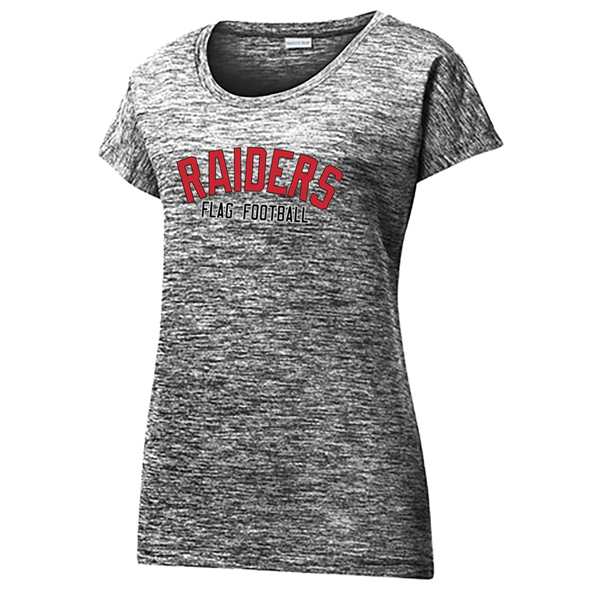 PM Raiders Flag Football Ladies Electric Heather Tee