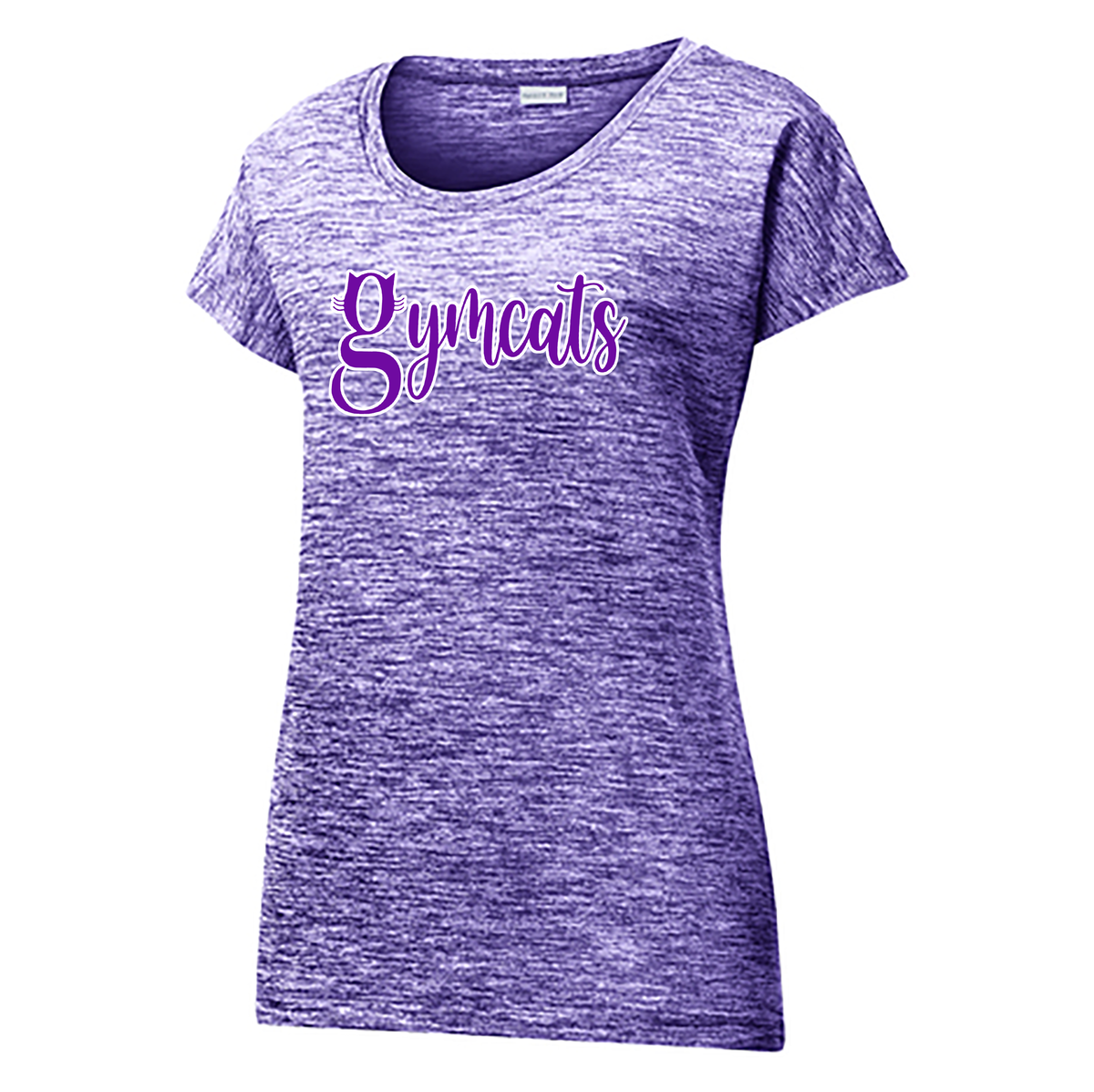 Gymcats Gymnastics Ladies Electric Heather Tee