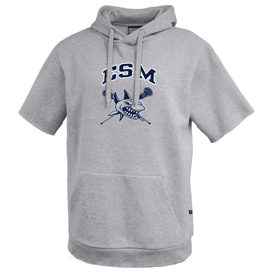 ESM Sharks Lacrosse Fleece Short Sleeve Hoodie