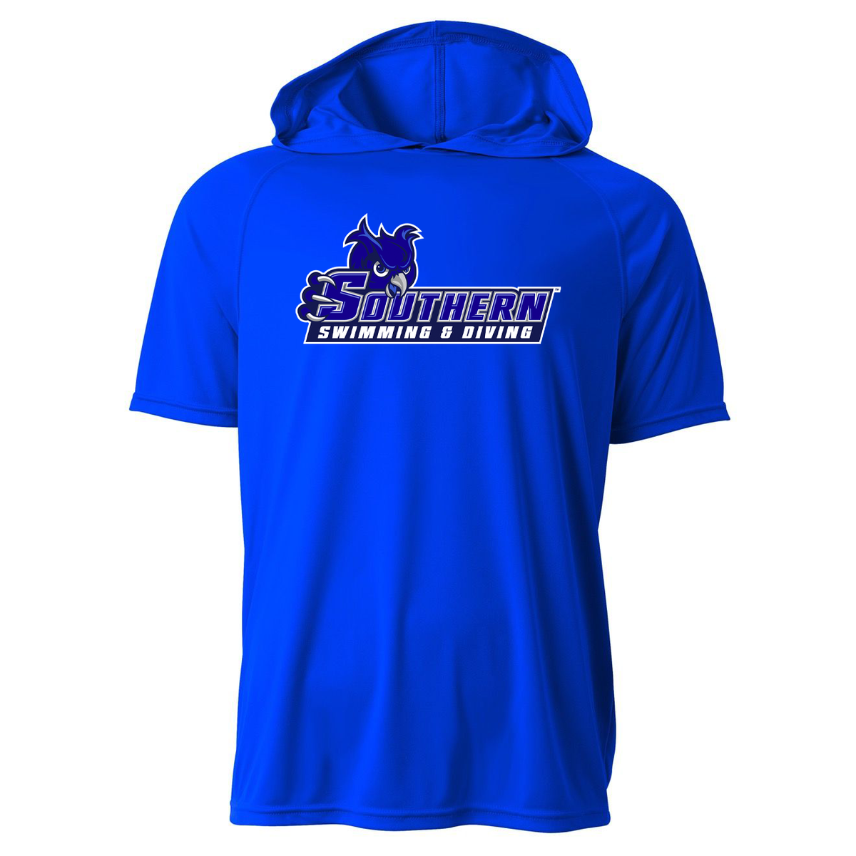 SCSU Swim and Dive Cooling Performance Short Sleeve Hooded Tee