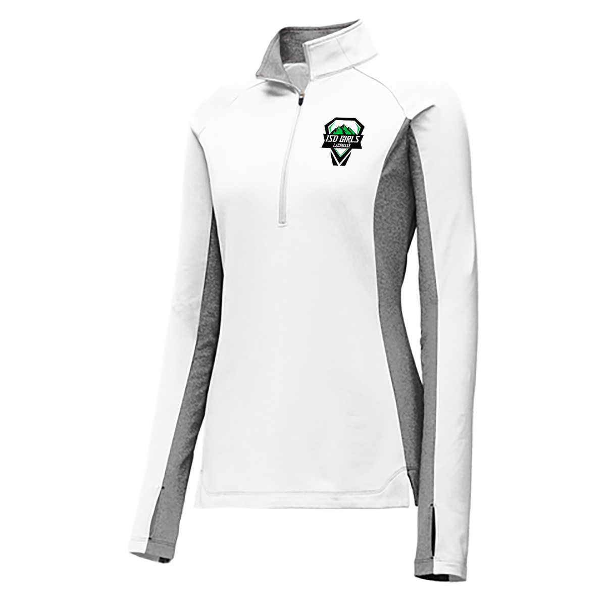 ISD Girl's Lacrosse Ladies Sport-Wick Contrast 1/2 Zip