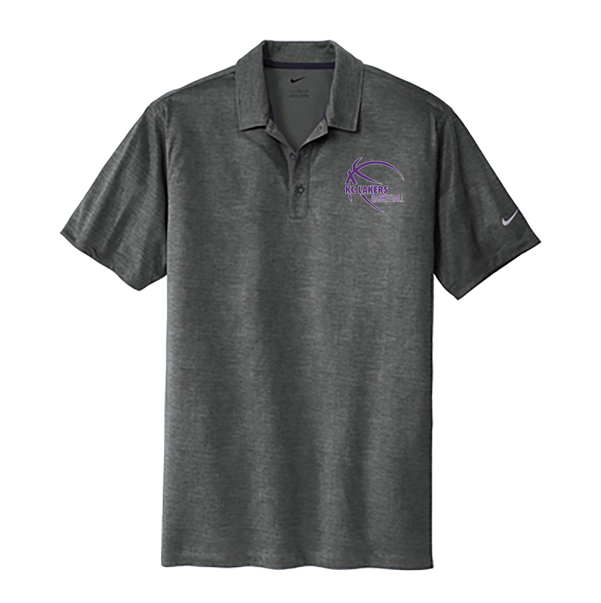 KC Lakers Nike Dri FIT Crosshatch Polo Blatant Team Store