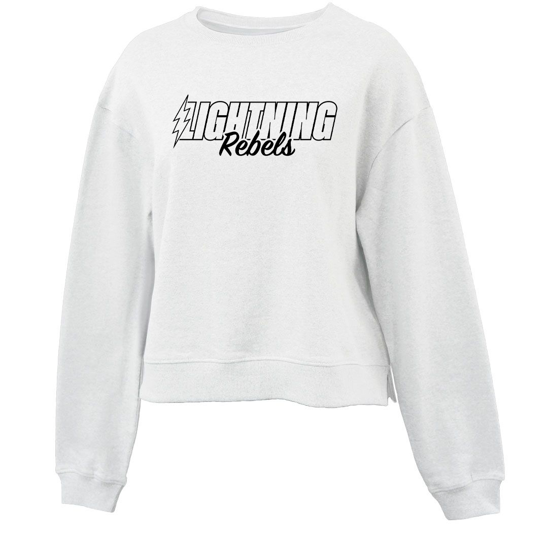 Rebels 32 Lightning Crop Fleece Crew