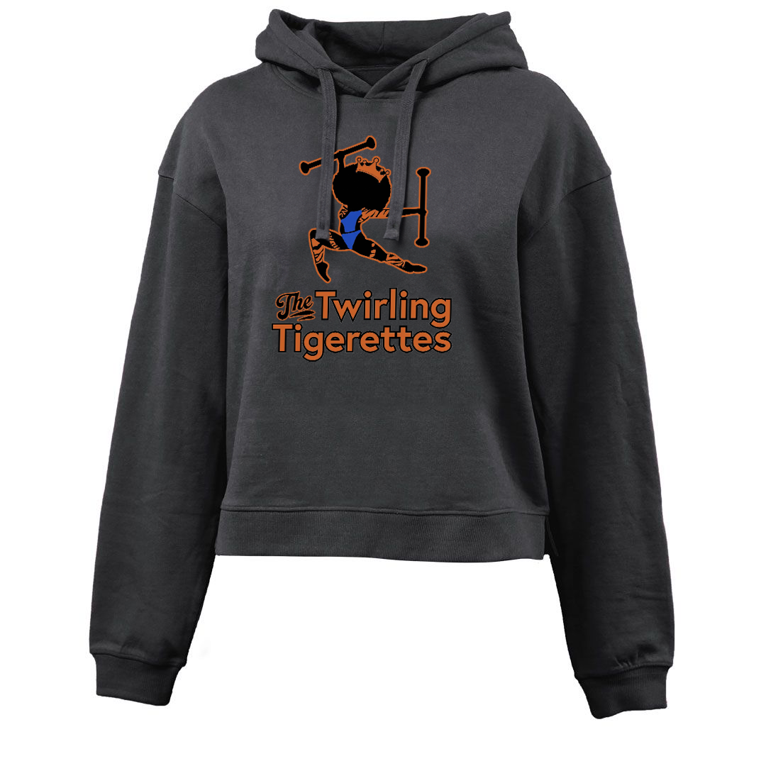 Twirling Tigerettes Crop Fleece Hoodie