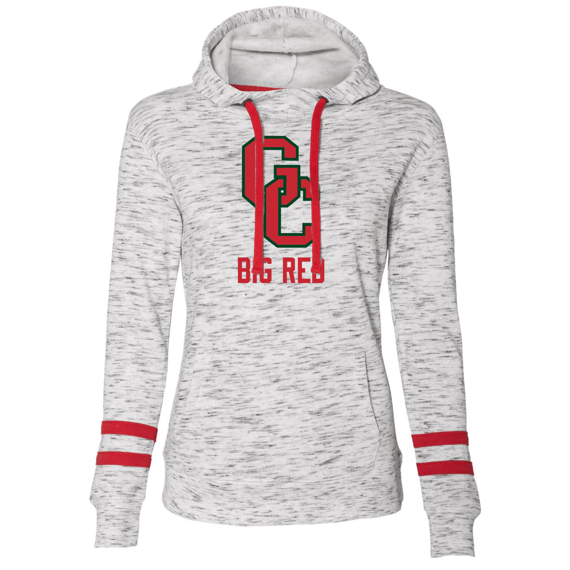 Glen Cove Football Women's Melange Striped Hoodie