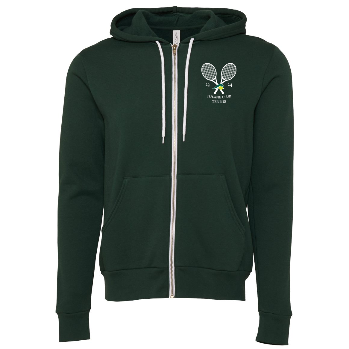 Tulane Club Tennis Fleece Full-Zip Hoodie