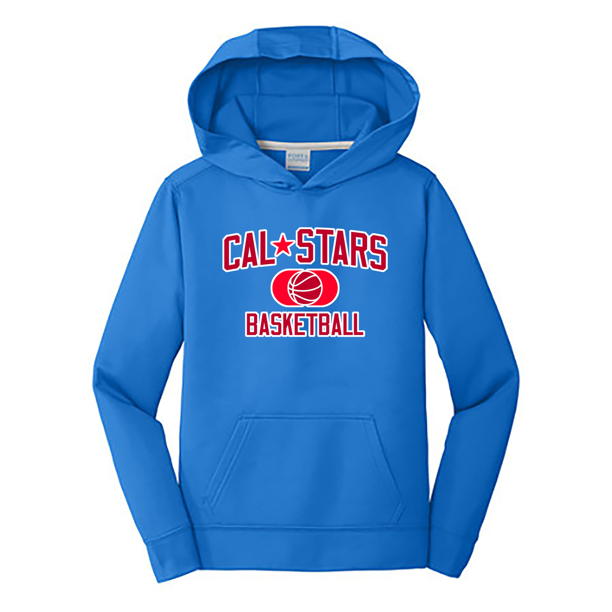 Cal Stars Basketball Youth Performance Fleece Pullover Hooded Sweatshirt