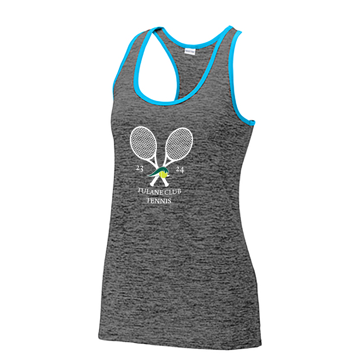 Tulane Club Tennis Women's Heather Racerback Tank