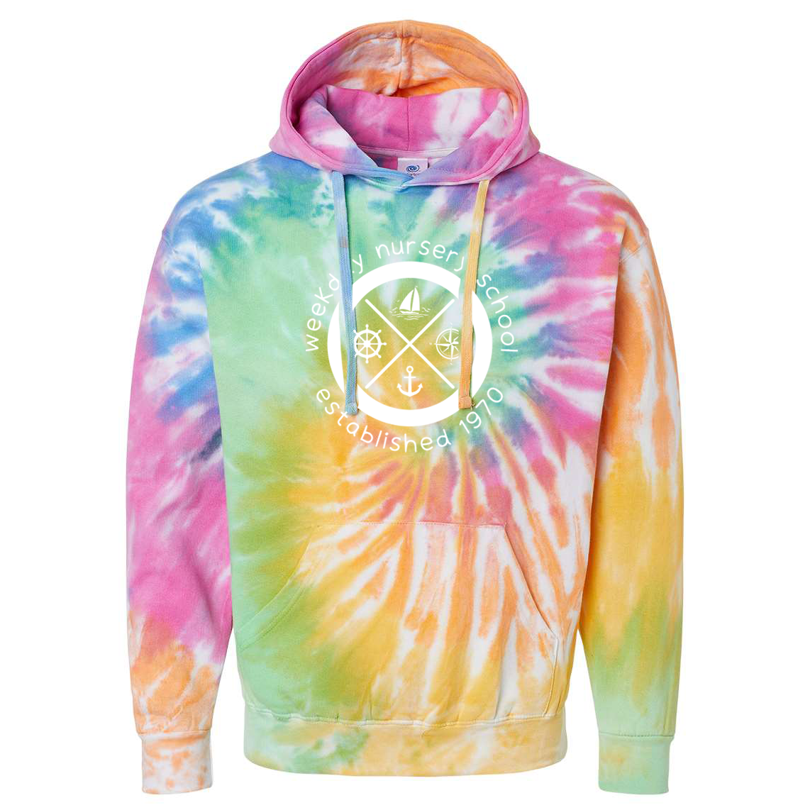 Weekday Nursery School Tie-Dyed Hooded Sweatshirt