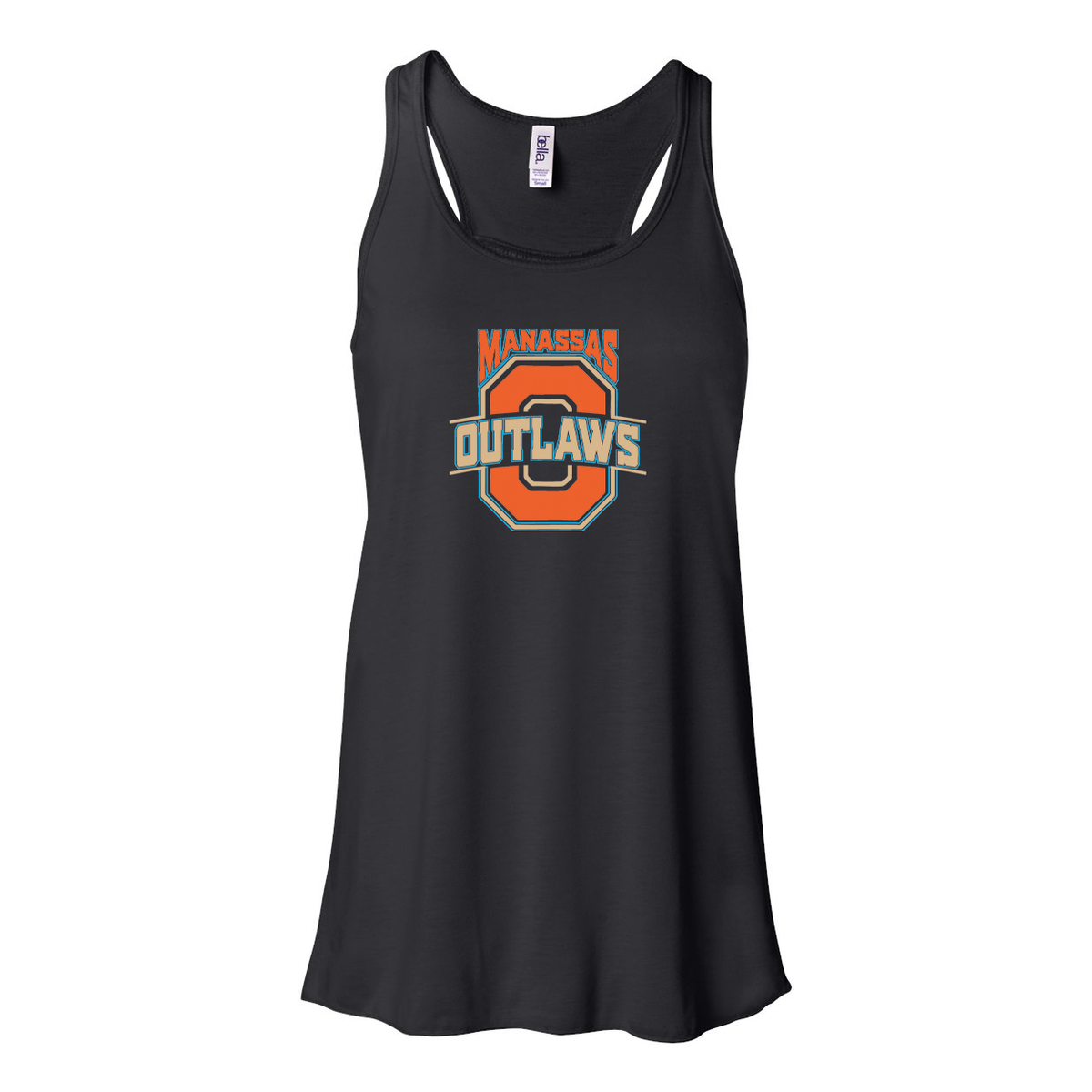 Manassas Outlaws Football Flowy Racerback Tank
