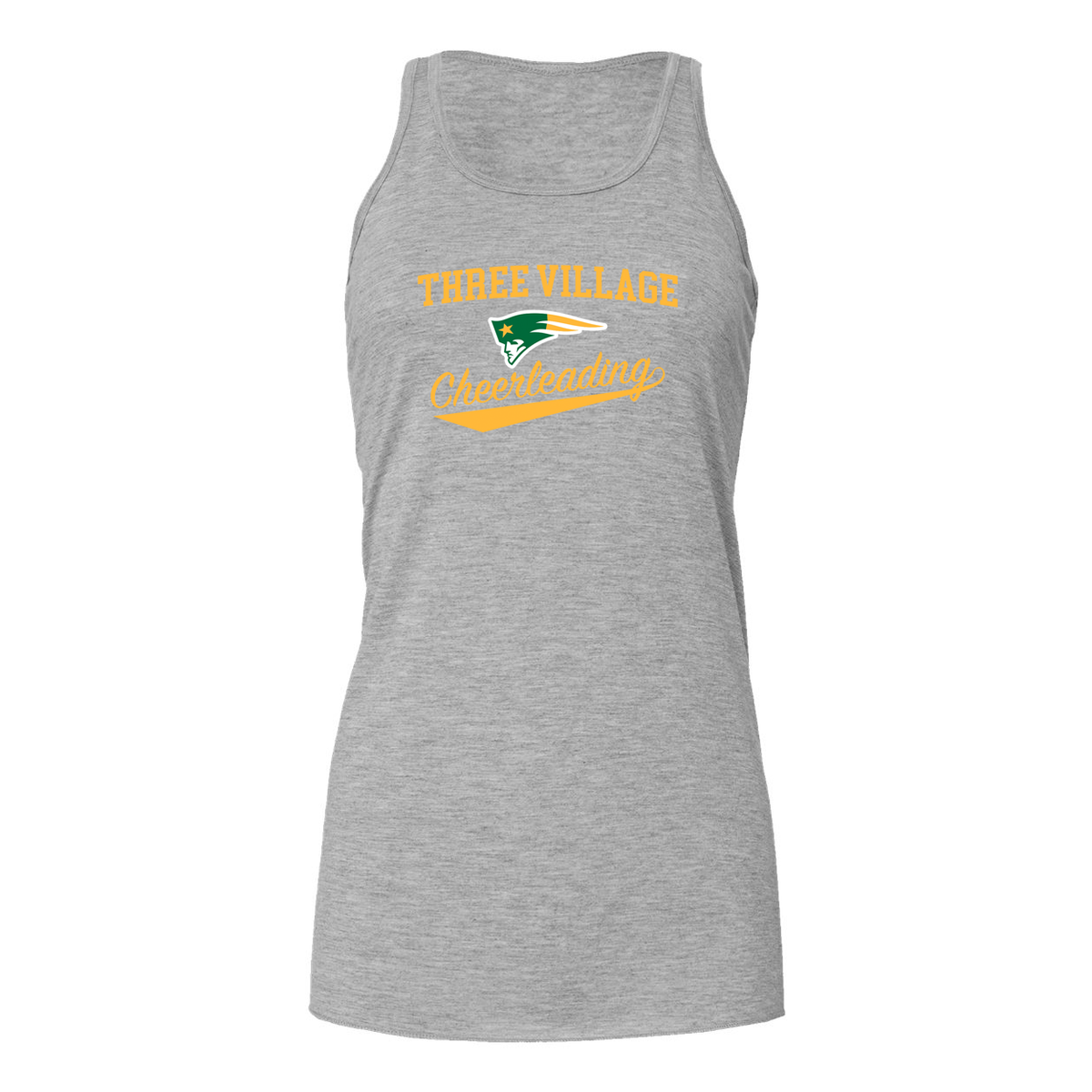 Three Village Cheerleading Flowy Racerback Tank