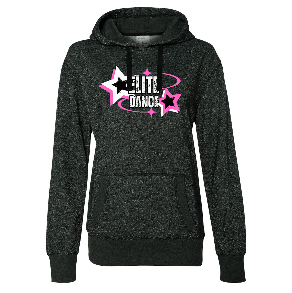 Elite Dance Studio Women’s Glitter French Terry Hooded Sweatshirt