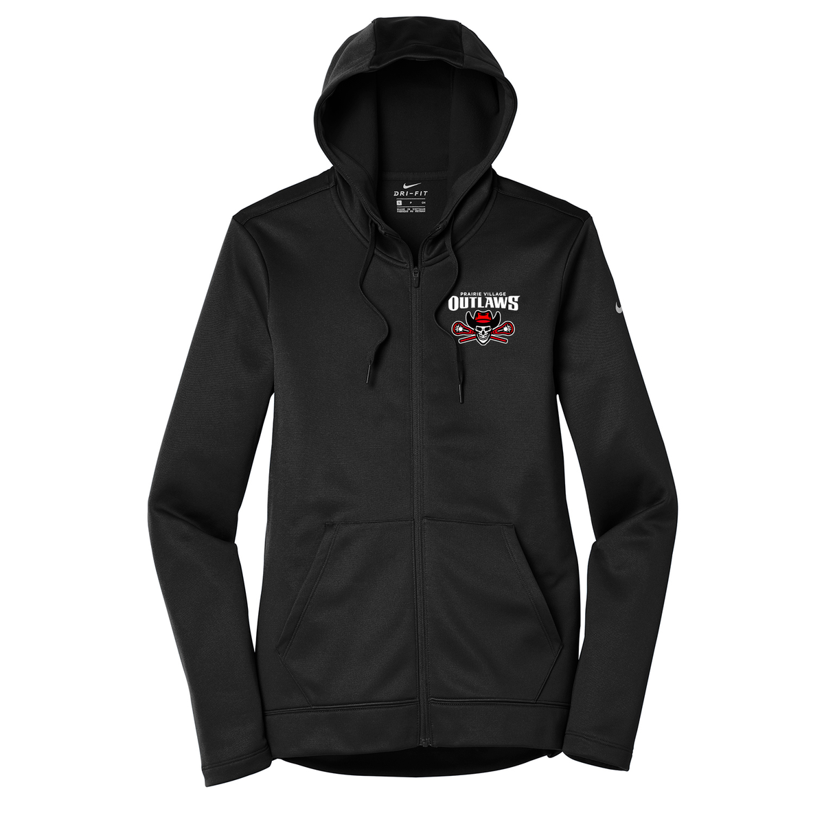 Prairie Village Outlaws Lacrosse Nike Ladies Therma-FIT Full Zip Hoodie