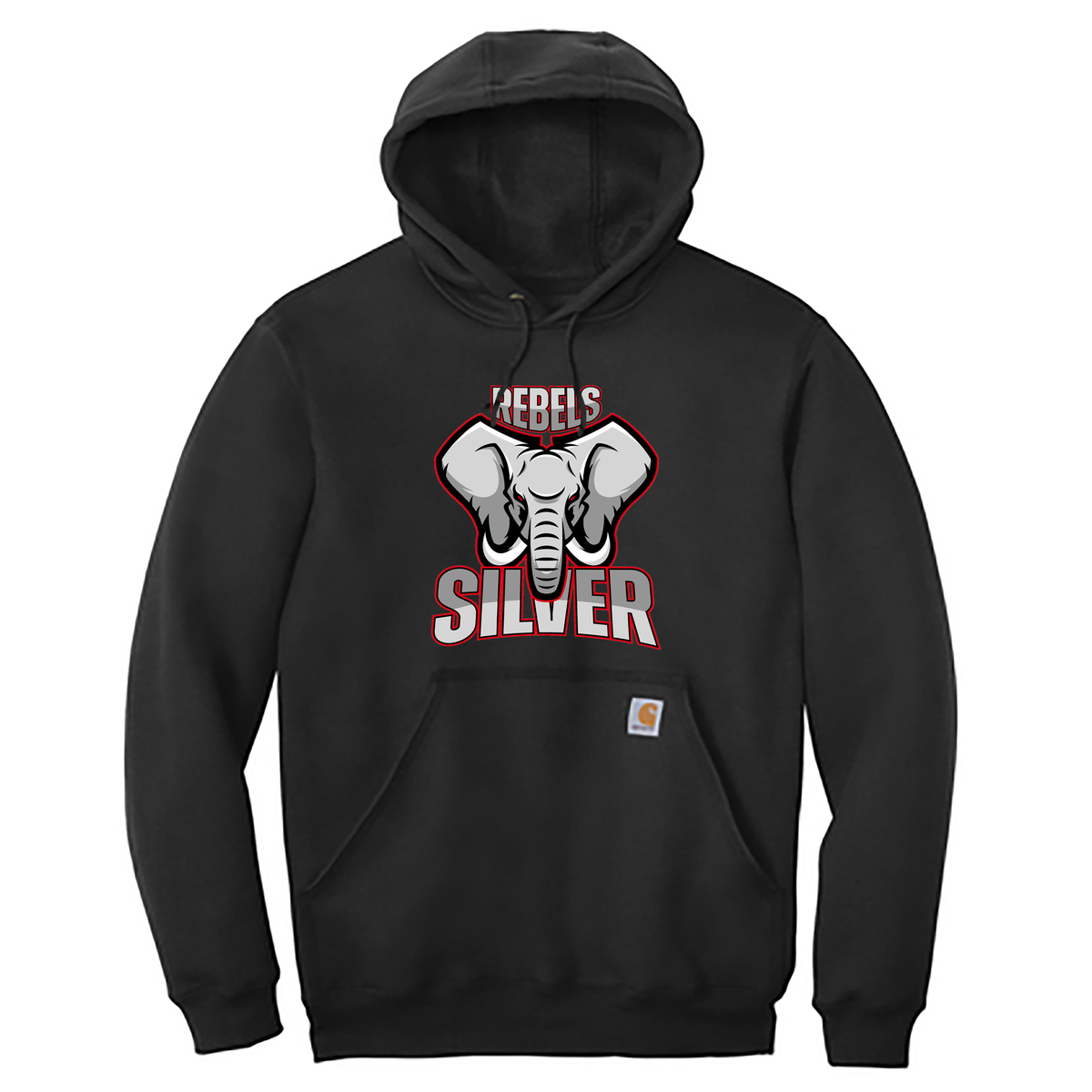 Rebels Silver Carhartt Midweight Hooded Sweatshirt