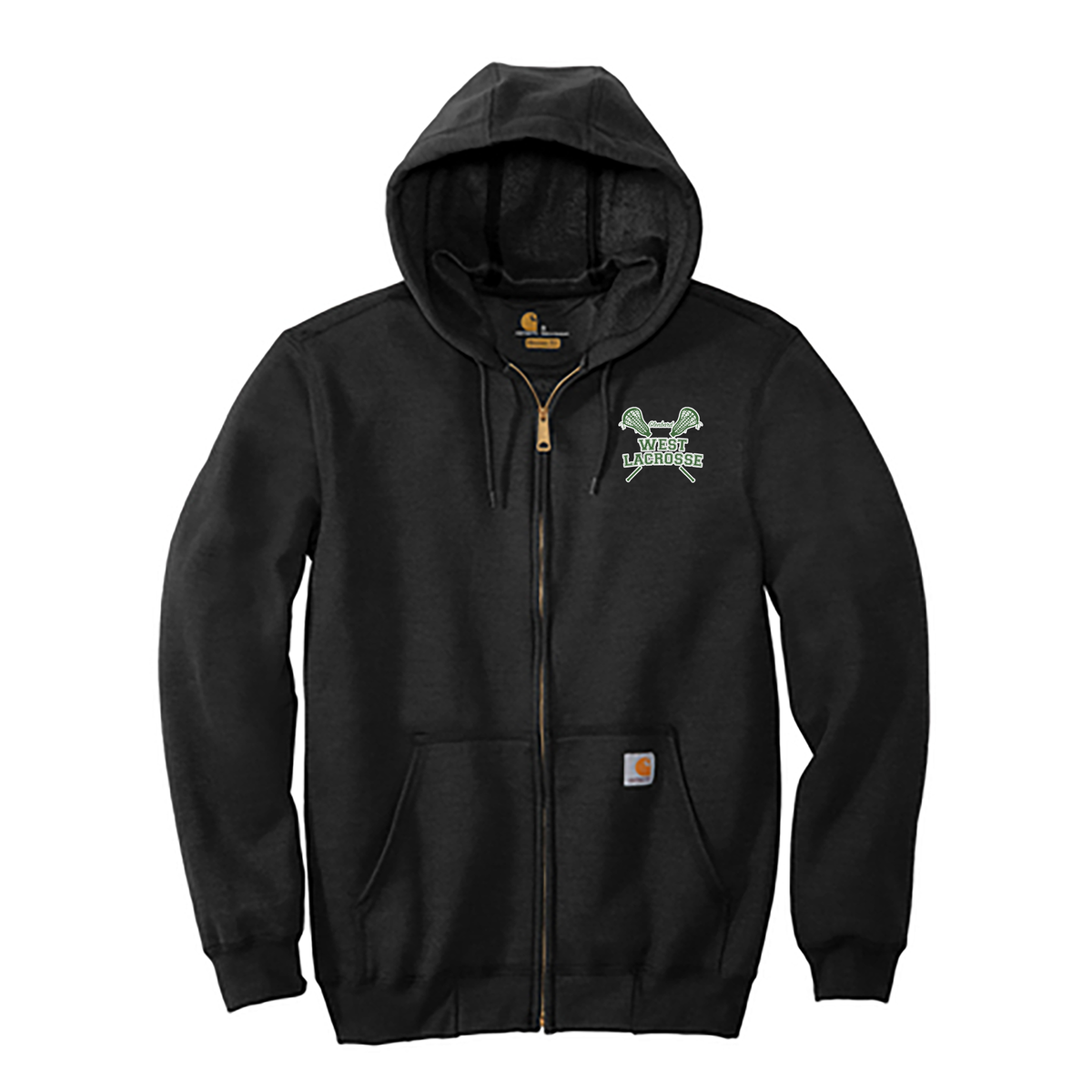 Glenbard West Lacrosse Carhartt Midweight Hooded Zip-Front Sweatshirt