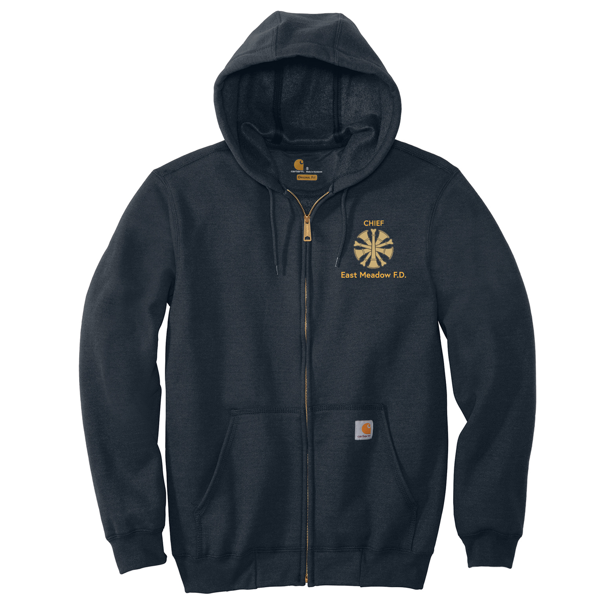 East Meadow Fire Department Carhartt Midweight Hooded Zip-Front Sweatshirt