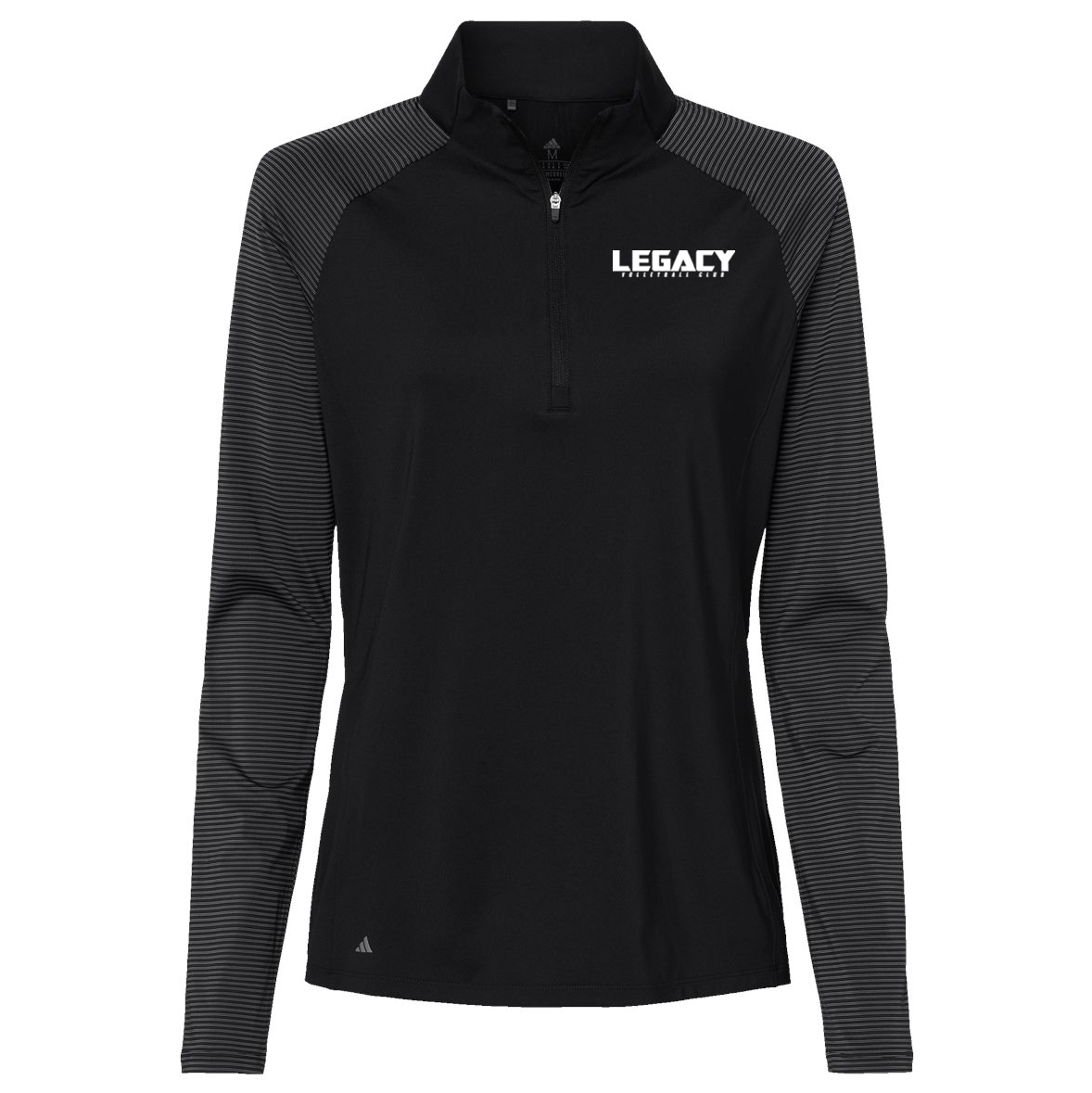 Legacy Volleyball Club Adidas Women's Stripe Block Quarter-Zip Pullover