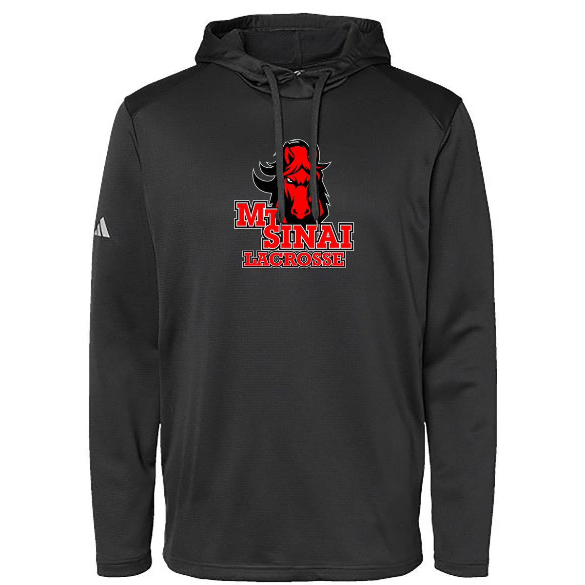 Mount Sinai Lacrosse Adidas Textured Mixed Media Hooded Sweatshirt