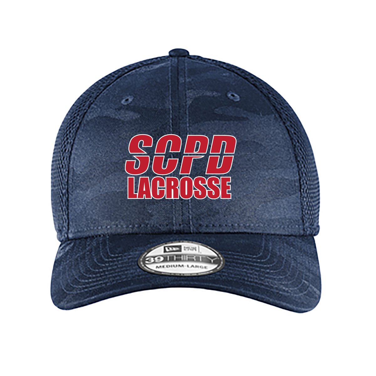 SCPD Lacrosse New Era Camo Stretch Mesh Cap