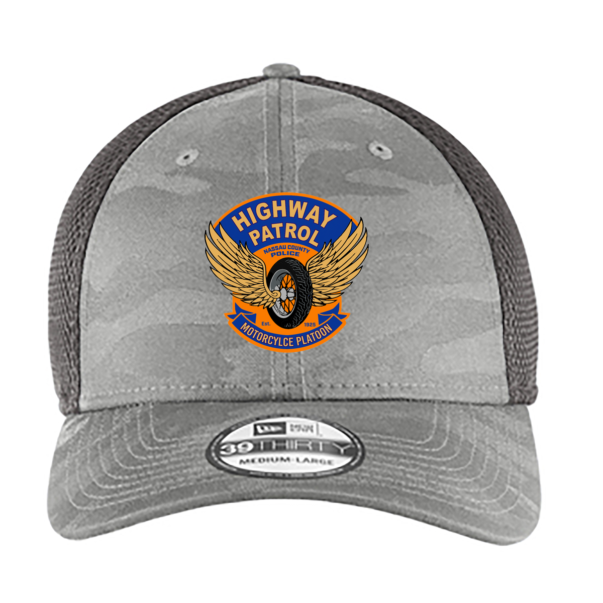 NCPD Motorcycle Unit Camo Stretch Mesh Patch Logo Cap