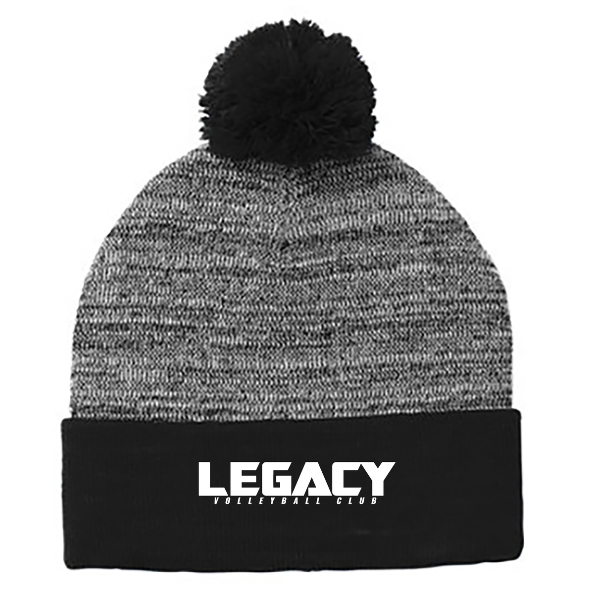 Legacy Volleyball Club Heather Pom Pom Beanie