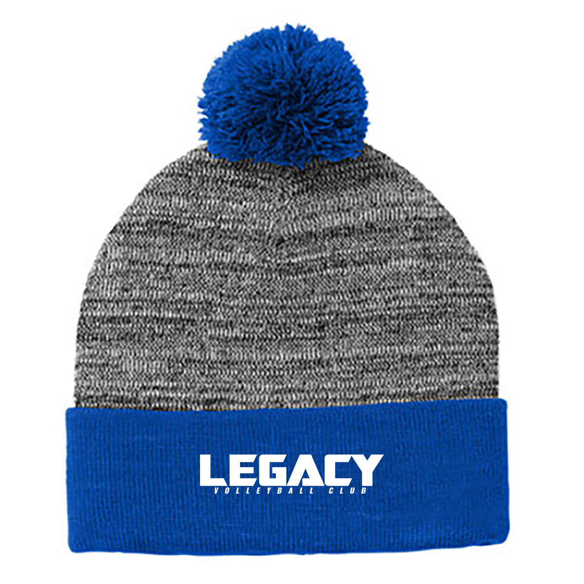 Legacy Volleyball Club Heather Pom Pom Beanie