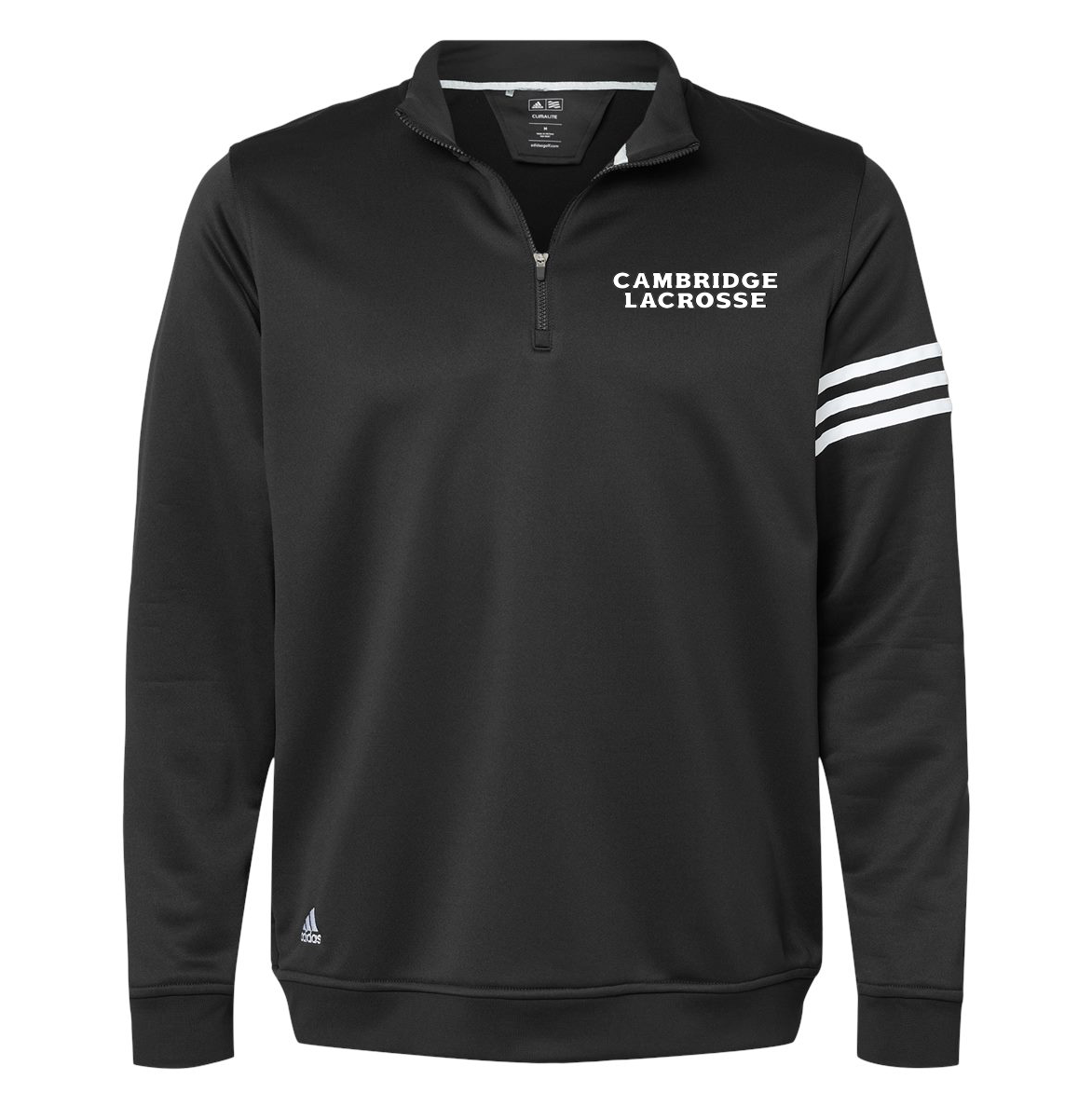Cambridge Youth Lacrosse Adidas 3-Stripes French Terry Quarter-Zip Pullover