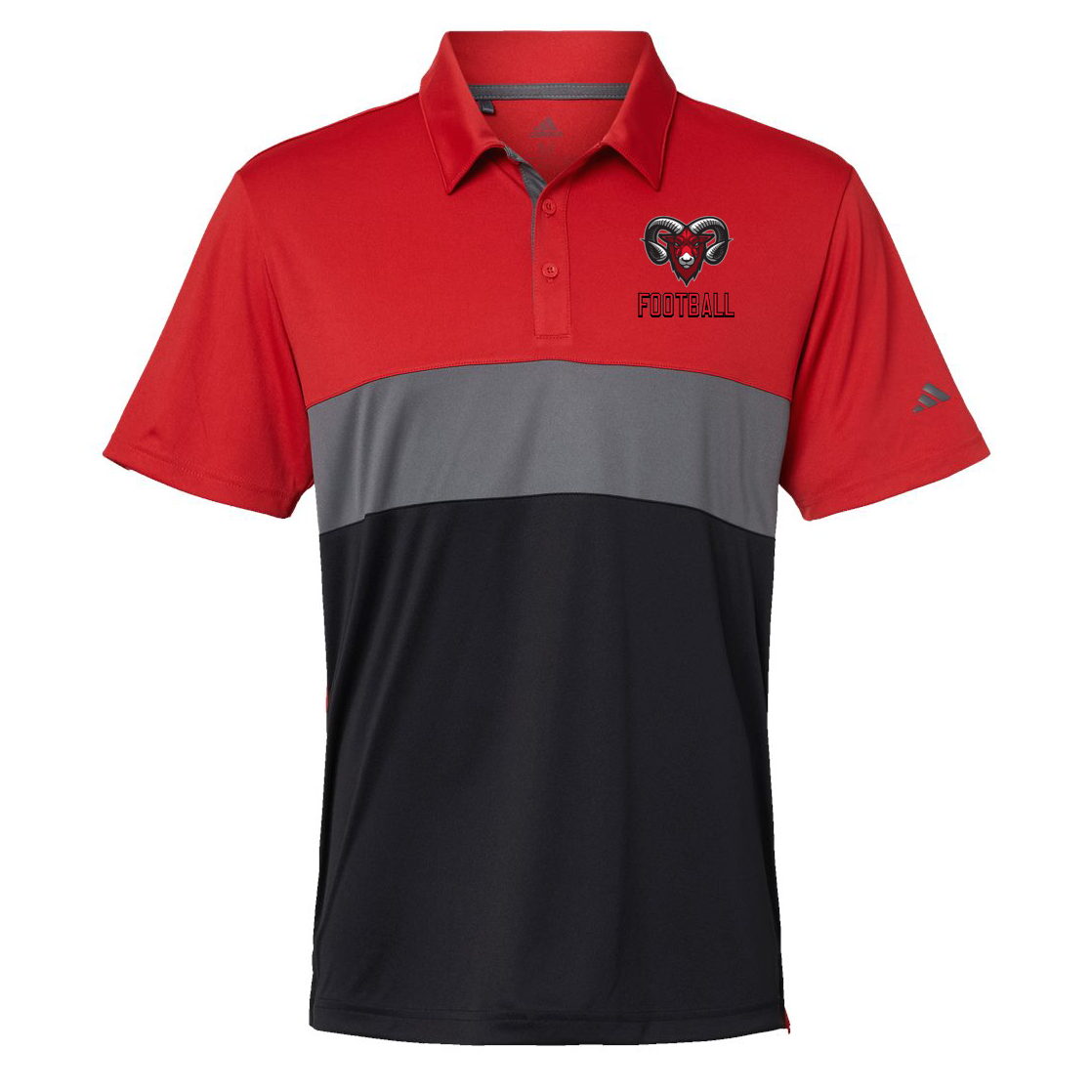 DC Rams Football Adidas Block Polo