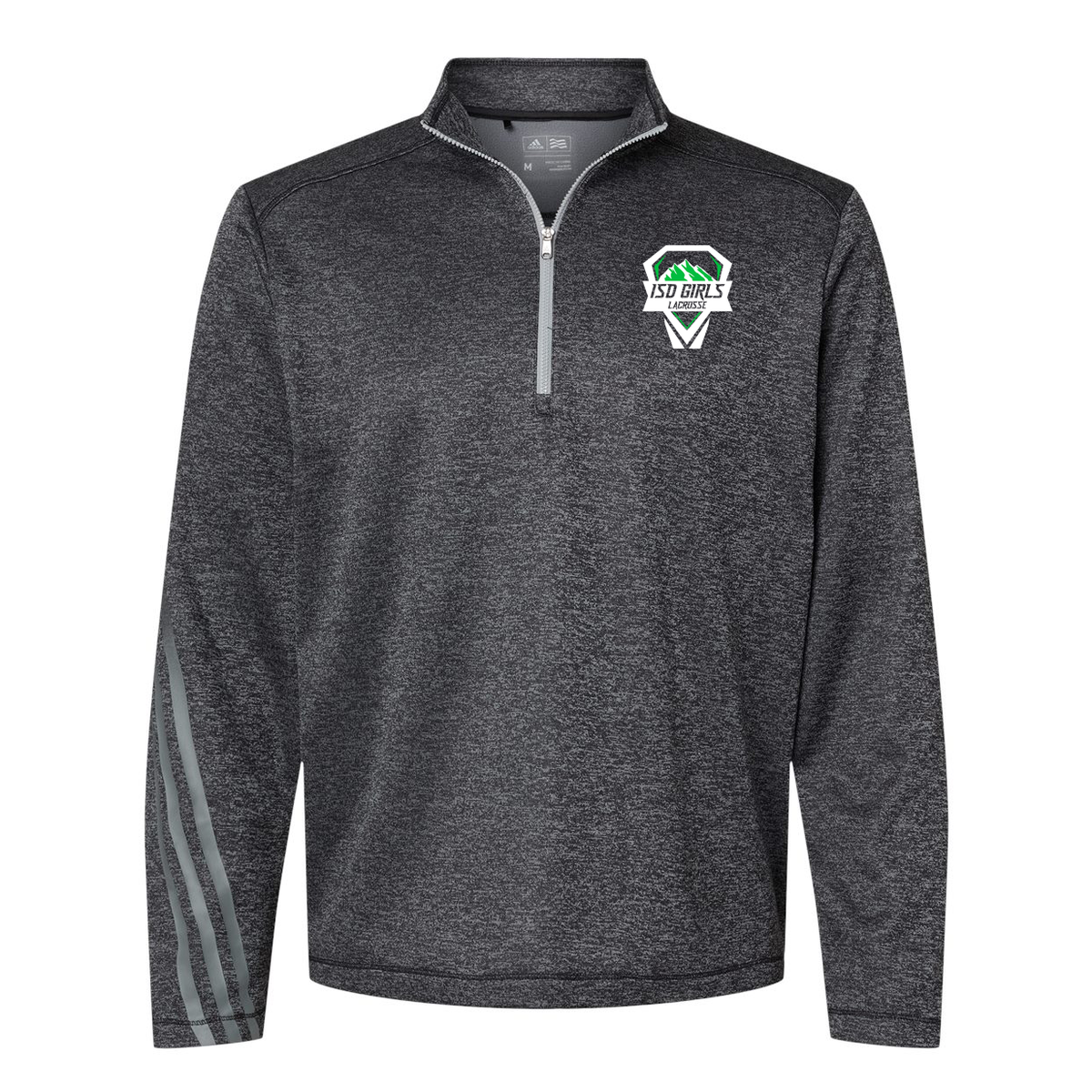 ISD Girl's Lacrosse Adidas Terry Heathered Quarter-Zip Pullover