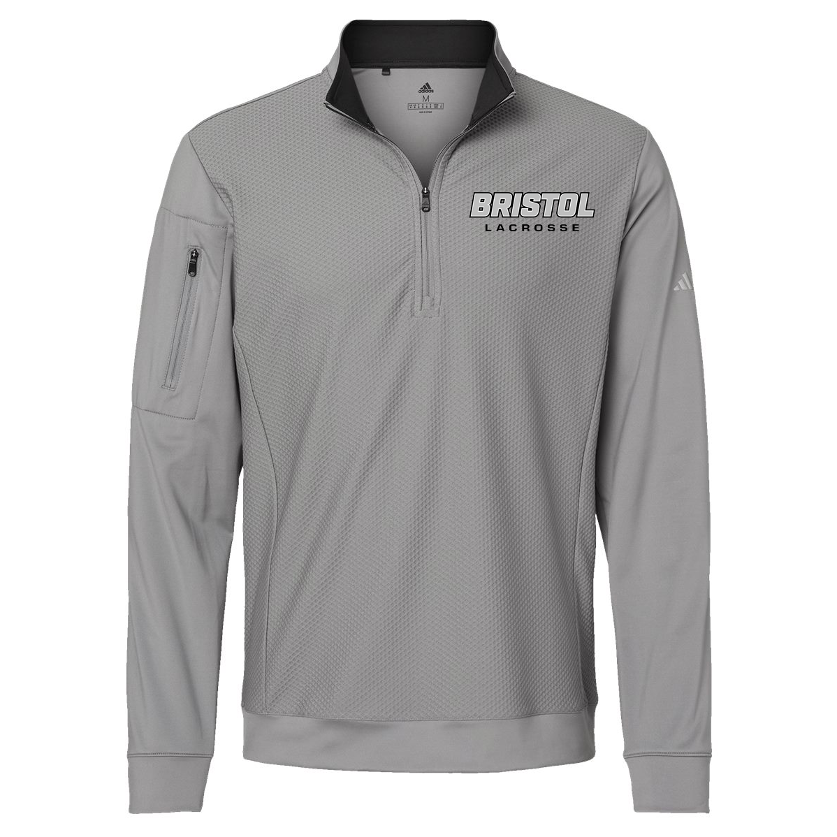 Bristol Lacrosse Adidas Performance Textured Quarter-Zip Pullover