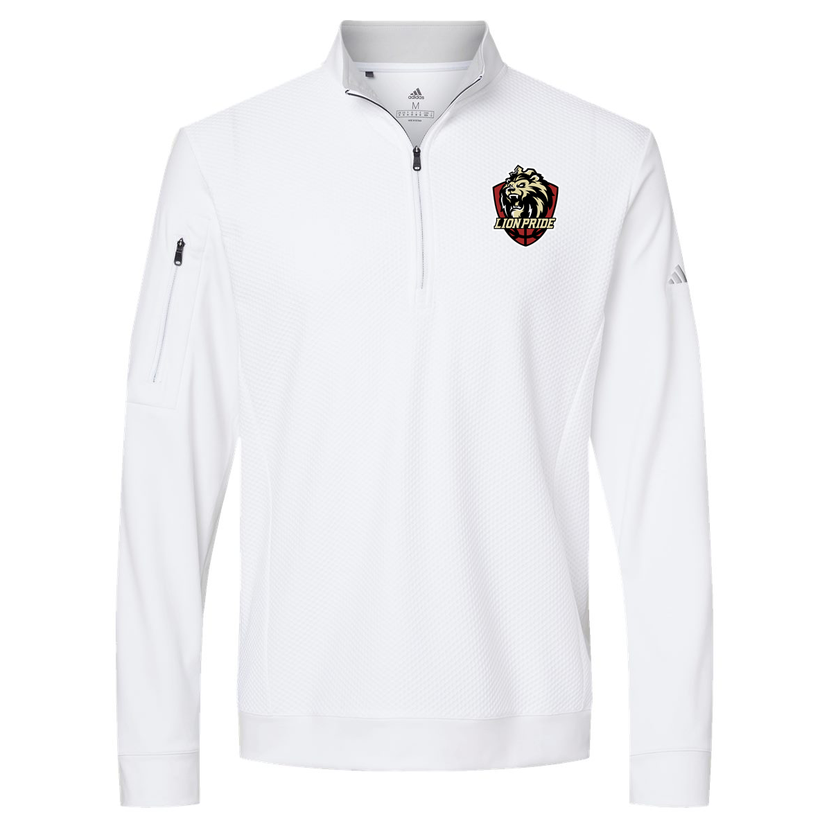 Delaware Pride Lions Basketball Adidas Performance Textured Quarter-Zip Pullover