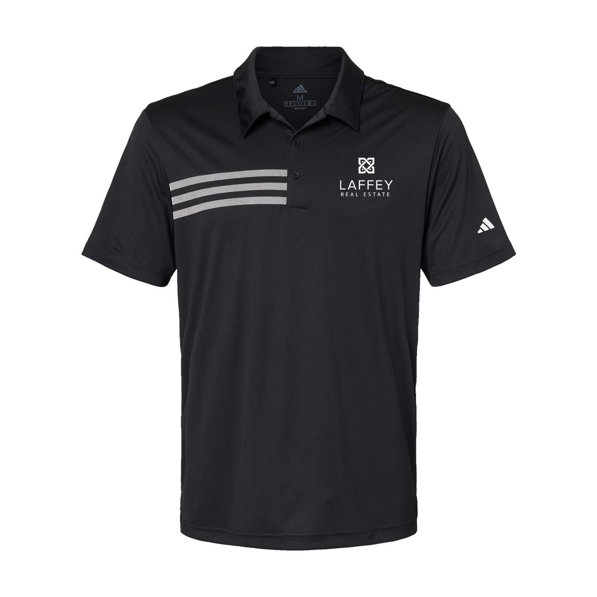 Laffey Real Estate Adidas 3-Stripes Chest Polo