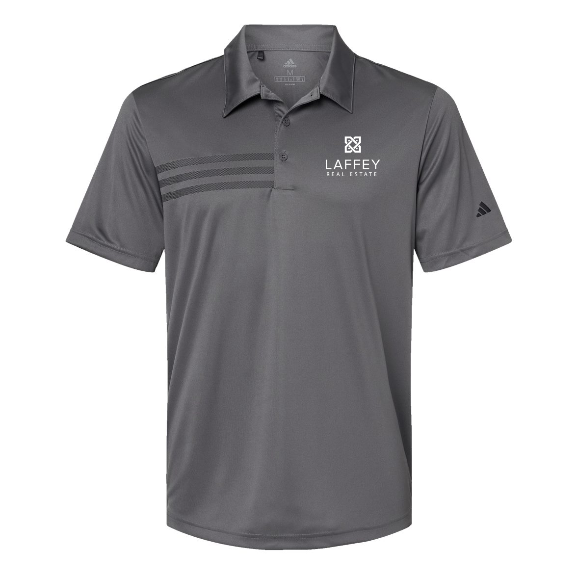 Laffey Real Estate Adidas 3-Stripes Chest Polo